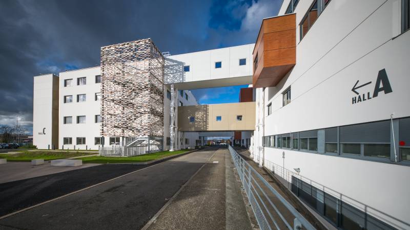 Vue d’ensemble du site hospitalier – Extension Ouest du Médipôle Garonne