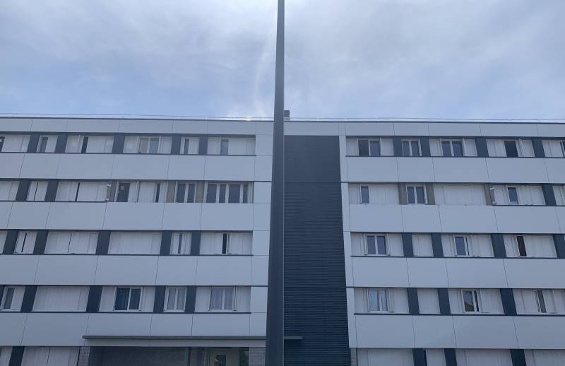 Façade principale avec bardage 