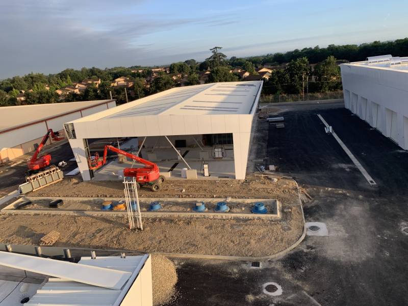 Travaux en cours sur l’aire de lavage